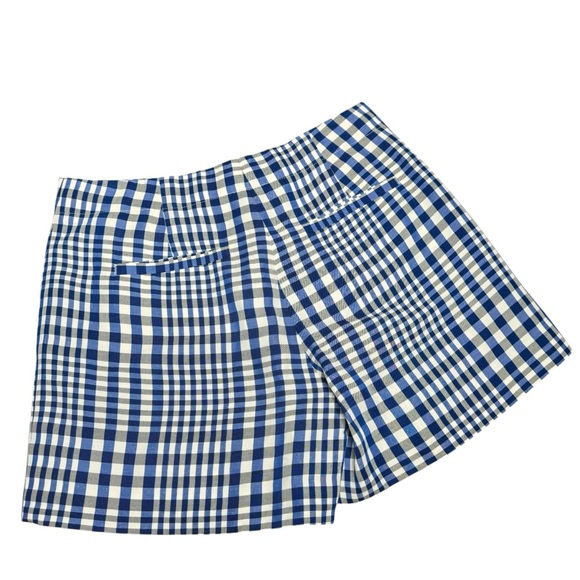 Theory Linen-Blend Checked Shorts NWOT 0 - Picture 11 of 13